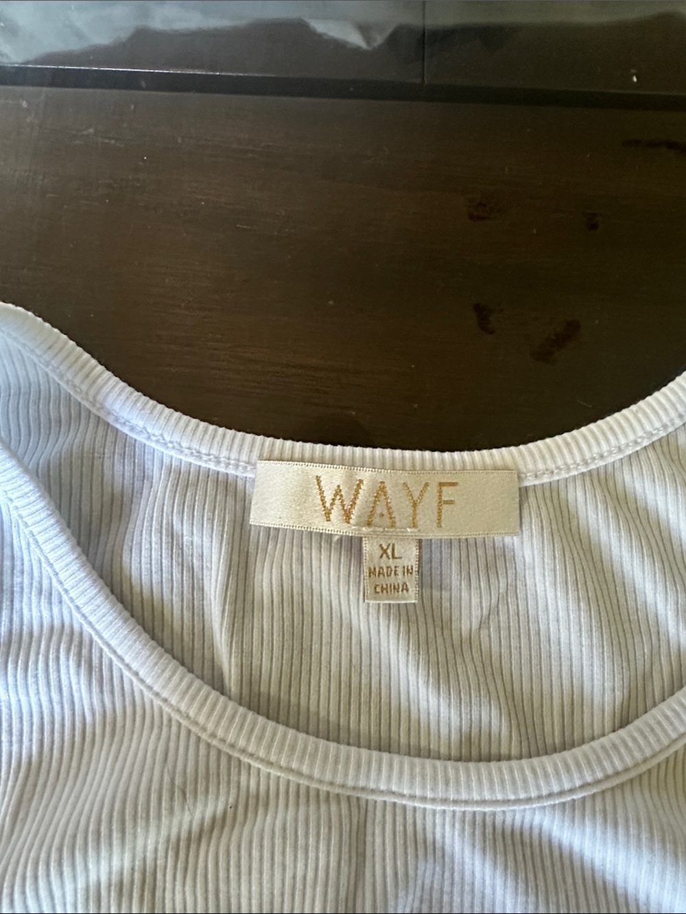 Wayf Soft White Ribbed Tank with Ruched Side Drawstrings - Picture 2 of 5